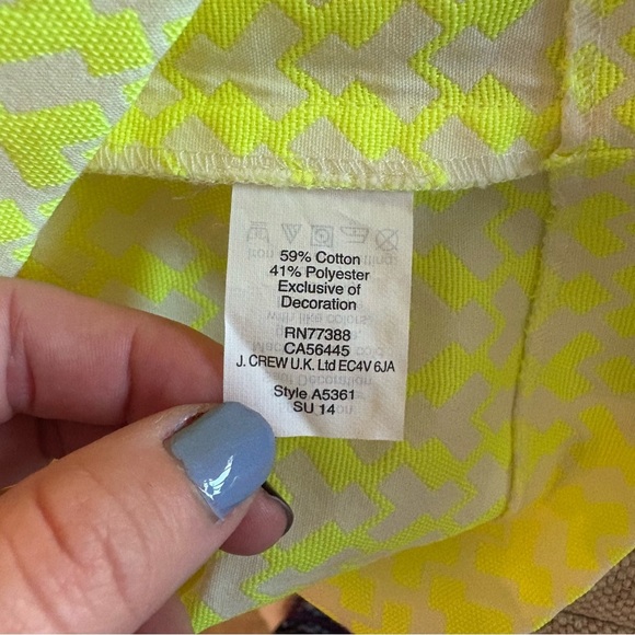 J.Crew Neon Arrow Print Shift  Embroidery Dress With Pockets Size 6 - Picture 12 of 12